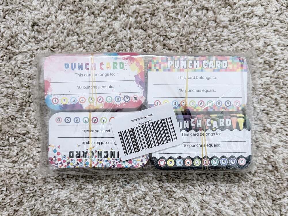 320 Pieces Punch Cards Incentive Student Classroom Behavior